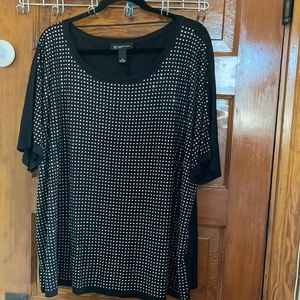 INC International Concepts Black Top with Silver Studs